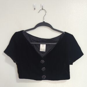 Vintage Watters & Watters Velvet Evening Shrug Top Piece | Size 6